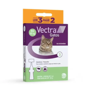 Vectra para Gatos até 10 Kg 3 Pipetas Antipulgas Ceva