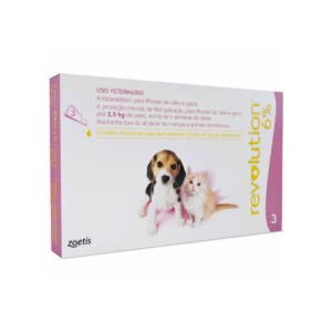 REVOLUTION   6%  CX 3 X 0,25 ML para Cães e Gatos até 2,5 Kg